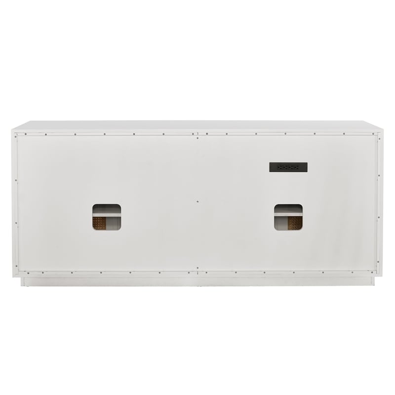 Universal Furniture Modern Nomad Four Door Credenza in Tan Tech Oak Wood