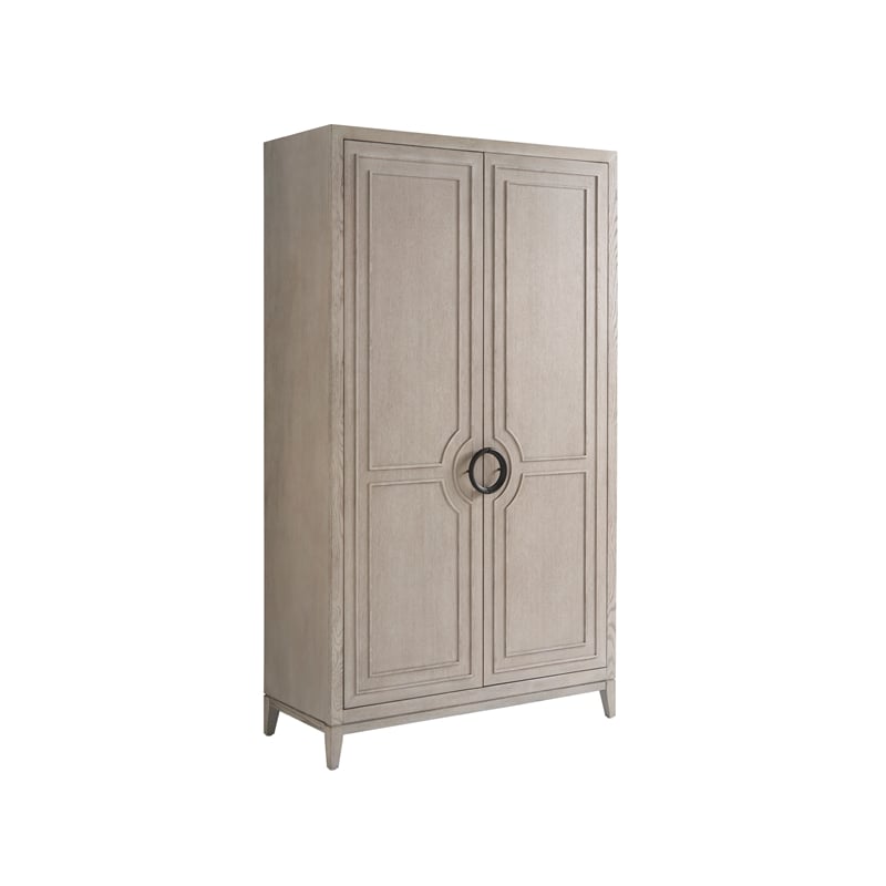 Universal Coalesce Two Door Wardrobe in Gray Oak Wood