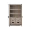 Universal Coalesce Two Door Wardrobe in Gray Oak Wood
