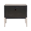 Universal Coalesce Presley Two Drawer Nightstand in Gray Oak Wood with 2 USBs