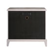 Universal Coalesce Coalesce Stone Top Three Drawer Nightstand in Gray Oak Wood