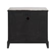 Universal Coalesce Coalesce Stone Top Three Drawer Nightstand in Black Oak Wood