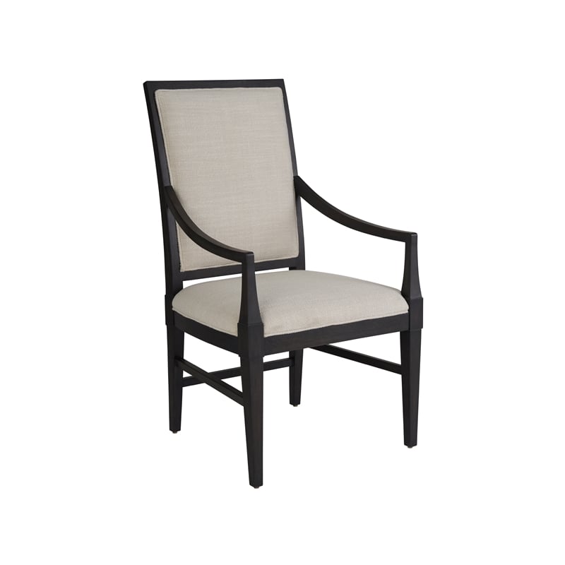 Universal Coalesce Set of 2 Wood Framed Upholstered Arm Chairs - Black Solid Oak