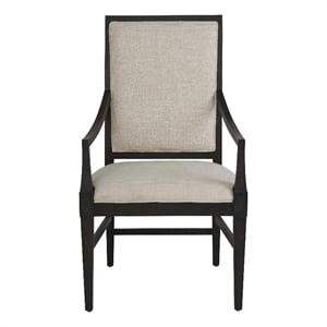 Universal Coalesce Set of 2 Wood Framed Upholstered Arm Chairs - Black Solid Oak