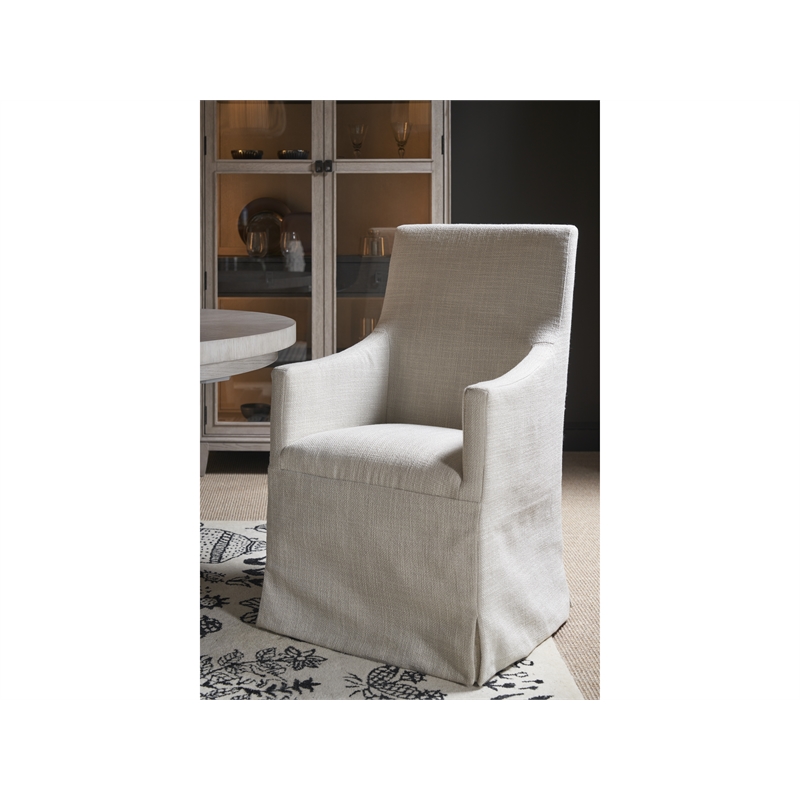 Universal Coalesce Manning Slip Cover Chair with solid oak wood frame