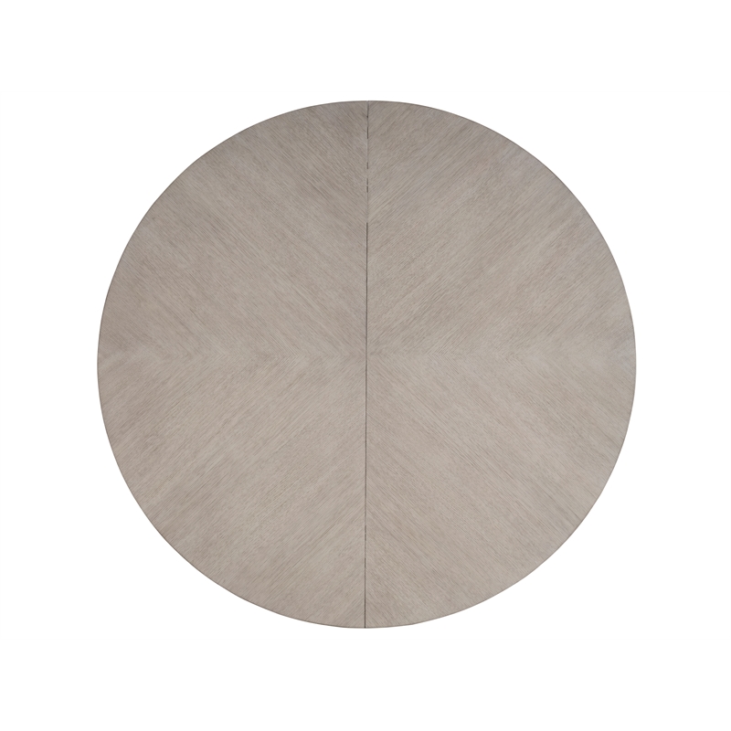 Universal Coalesce Rasmus 52 Inch Round Dining Table in Gray Oak Wood