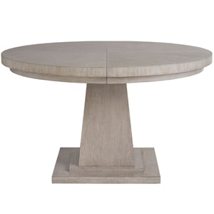 Universal Coalesce Rasmus 52 Inch Round Dining Table in Gray Oak Wood