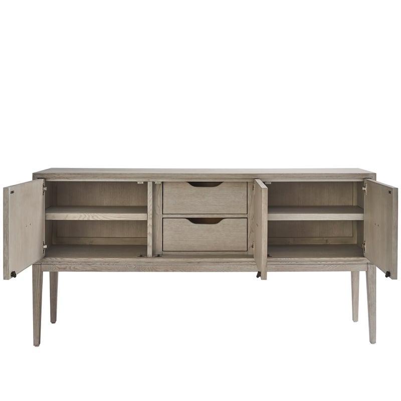 Universal Coalesce Three Door Madden Sideboard in Grey Oak Wood