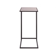 Universal Coalesce Boer Metal & Stone Drink Table in Matte Black Metal