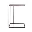 Universal Coalesce Boer Metal & Stone Drink Table in Matte Black Metal