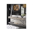 Universal Coalesce 80 Inch Barber Long Console in Gray Oak Wood with Metal Base