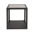Universal Coalesce Oak Wood Halen End Table with Inset Stone Top