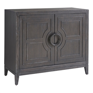 universal coalesce oak wood cordelia two door accent chest in black oak finish