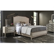 Universal Coalesce Oak Wood Framed Linen Upholstered King Panel Bed