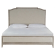 Universal Coalesce Oak Wood Framed Linen Upholstered King Panel Bed