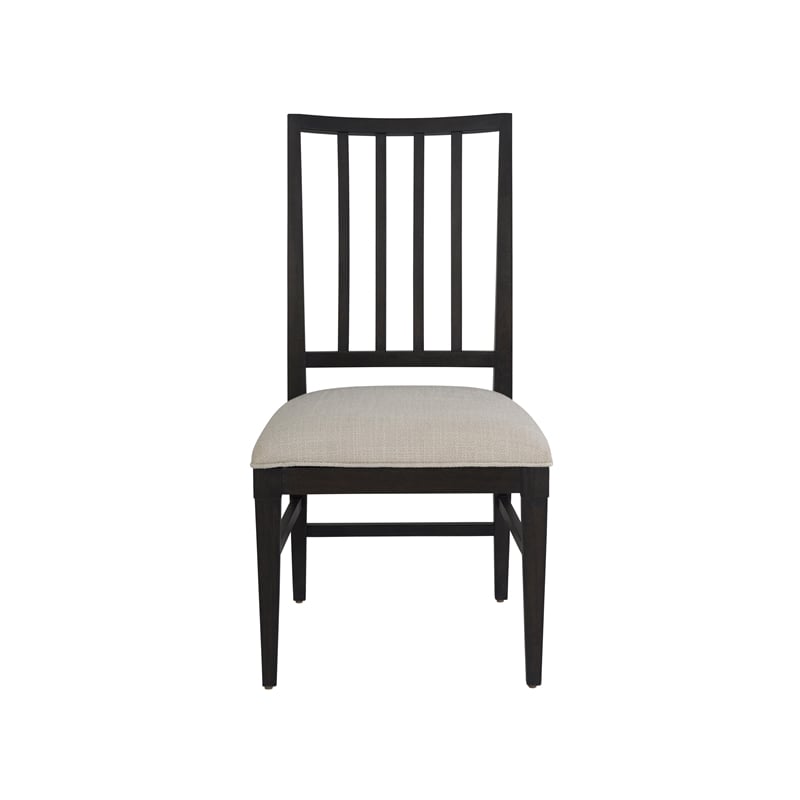 Universal Coalesce Set of 2 Wood Framed Upholstered Side Chairs-Black Solid Oak