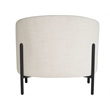 Universal Cream Crypton Upholstered Nikolai Lounge Chair-Black Metal Legs