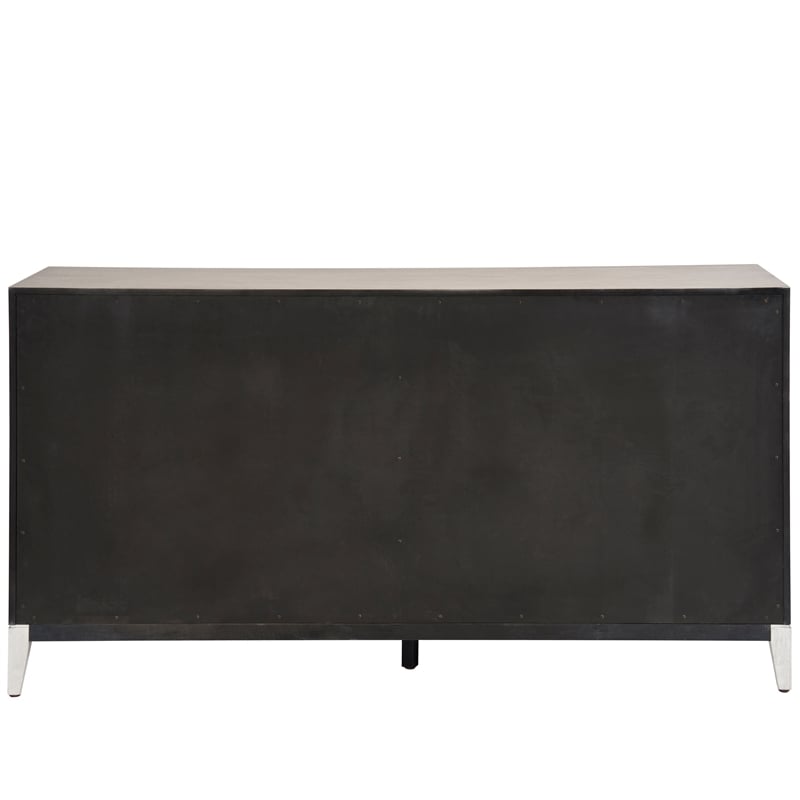 Universal Coalesce Estelle Six Drawer Dresser in Gray Oak Wood