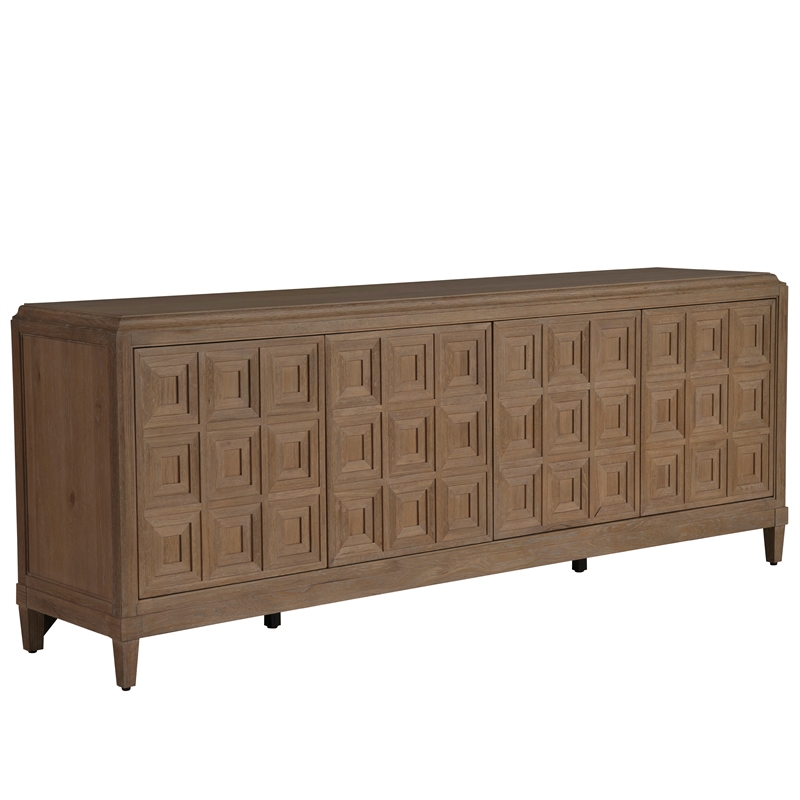 Universal Furniture Griffith Park Sienna Wood Entertainment Credenza in Brown