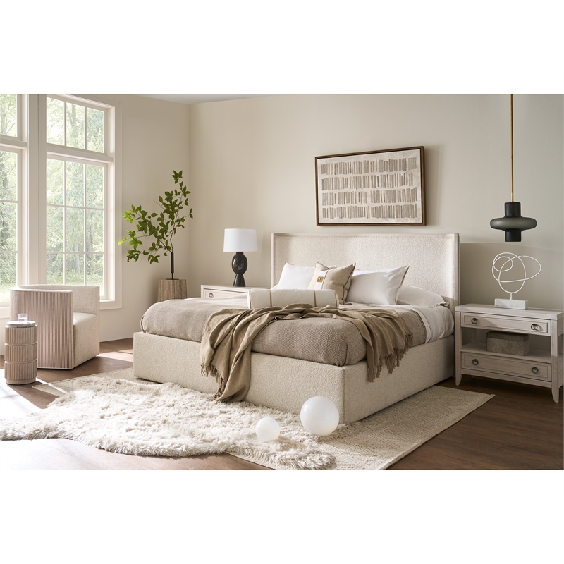 Universal Furniture Avaline Owen Storage Wood Bed Queen in Gray
