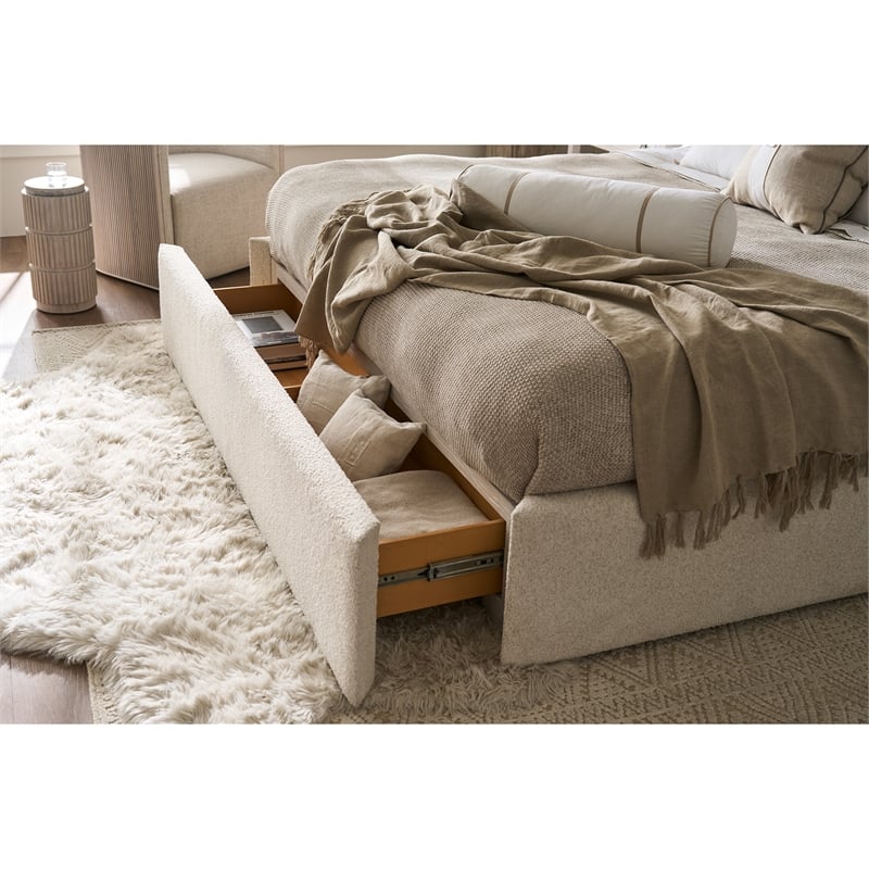 Universal Furniture Avaline Owen Storage Wood Bed Queen in Gray
