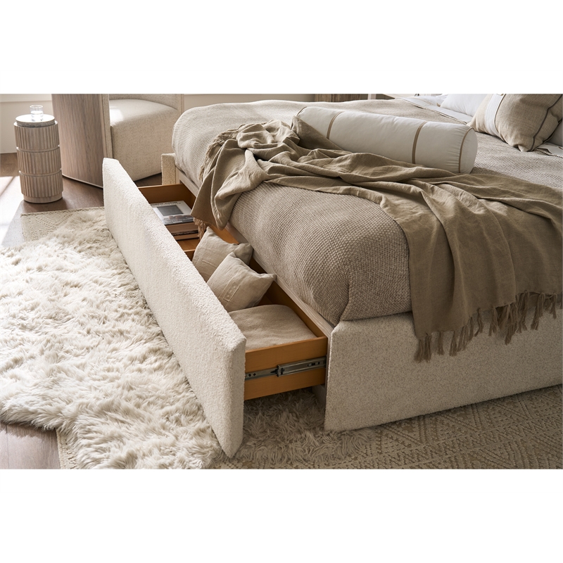 Universal Furniture Avaline Owen Storage Wood Bed King in Gray