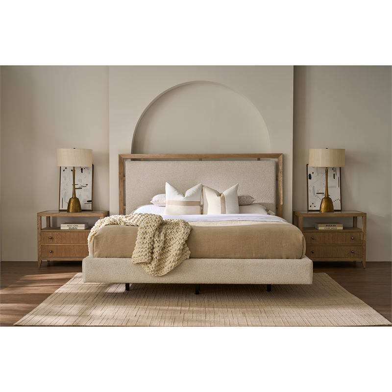 Universal Furniture Avaline Kendall Wood Bed King in Tan