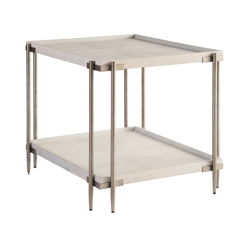 Universal Furniture Avaline Selkie End Wood Table in Gray
