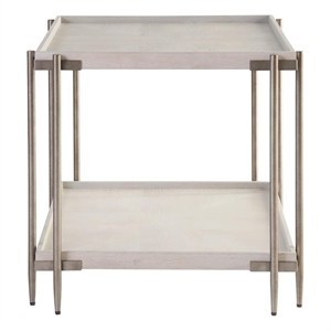 Universal Furniture Avaline Selkie End Wood Table in Gray