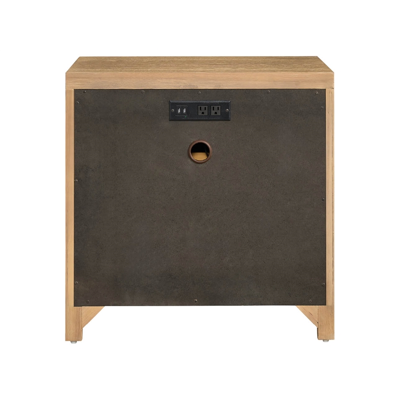 Universal Furniture Avaline Carmen Three Drawer Nightstand in Tan