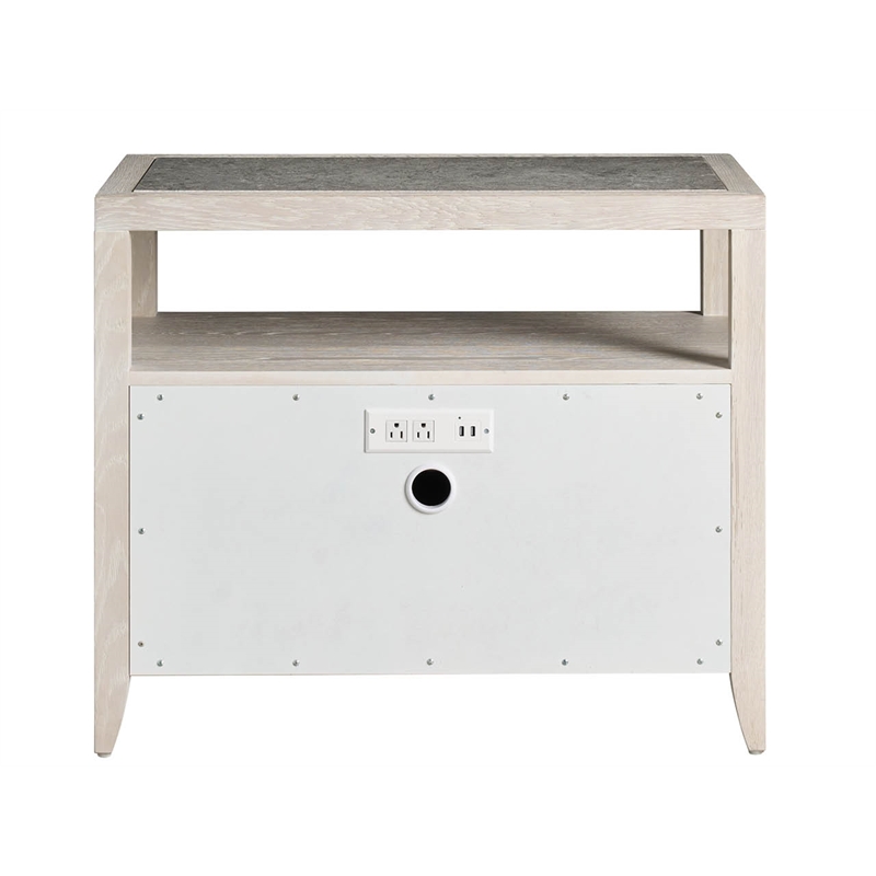 Universal Furniture Avaline Carmen Two Drawer Nightstand in Gray