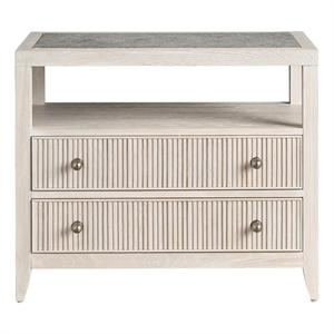 Universal Furniture Avaline Carmen Two Drawer Nightstand in Gray