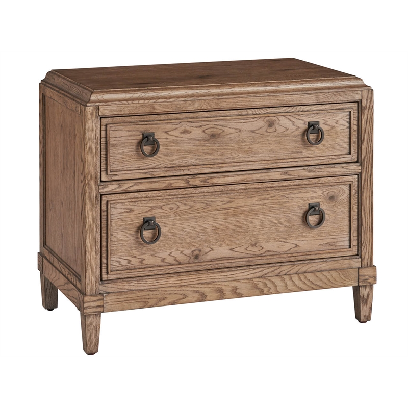 Universal Furniture Griffith Park Sienna Two Drawer Nightstand in Brown