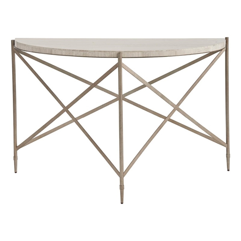 Universal Furniture Avaline Spier Console Table in Gray