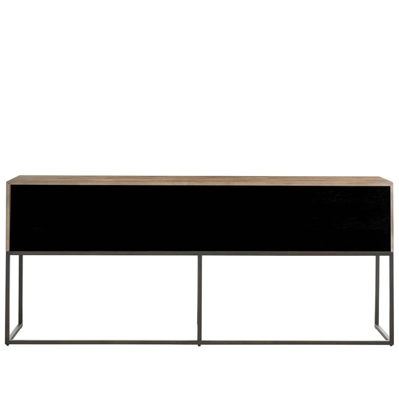 Universal Furniture Boulder Metal Base Console in Boulder Gray