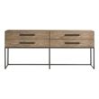 Universal Furniture Boulder Metal Base Console in Boulder Gray