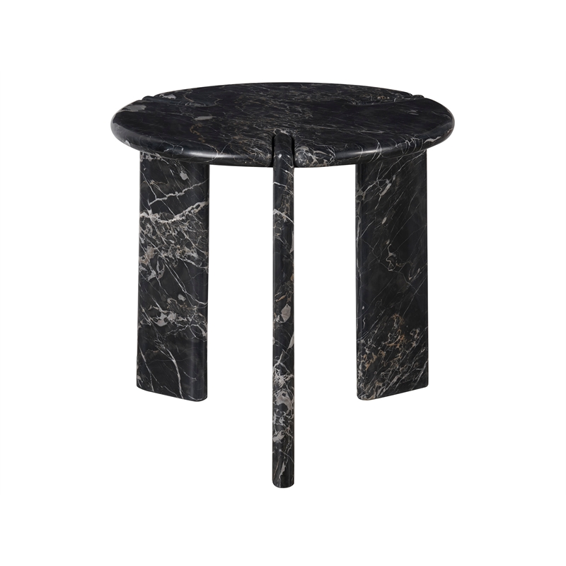 universal furniture magnus end table in golden portoro marble
