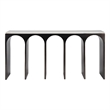 Universal Furniture Moda Console Table in White Banswara/Aged Satin Pewter