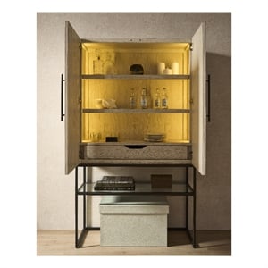 Universal Furniture River Rock Bar Cabinet in River Rock