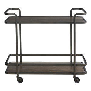 Universal Furniture Smoked Bronze Bar Cart in Smoked Bronze