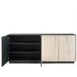 Universal Furniture Stone Credenza in Metal and White Travertine