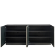 Universal Furniture Stone Credenza in Metal and White Travertine