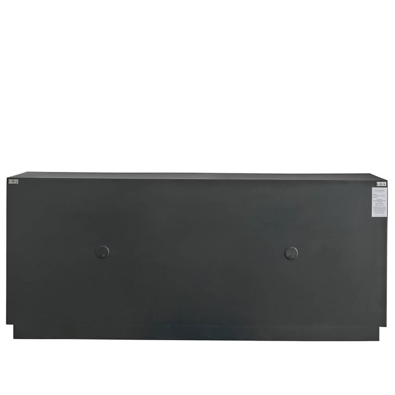 Universal Furniture Stone Credenza in Metal and White Travertine