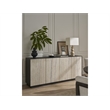 Universal Furniture Stone Credenza in Metal and White Travertine