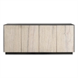 Universal Furniture Stone Credenza in Metal and White Travertine