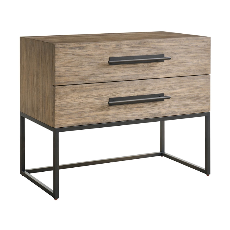 Universal Furniture Boulder Metal Base Nightstand in Boulder