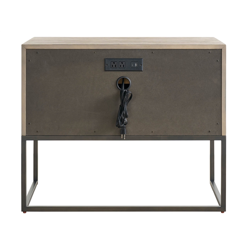Universal Furniture Boulder Metal Base Nightstand in Boulder