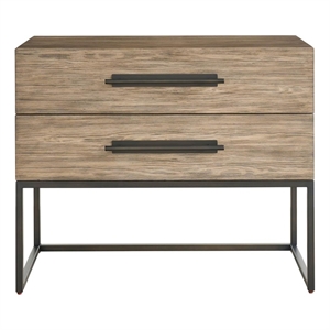Universal Furniture Boulder Metal Base Nightstand in Boulder