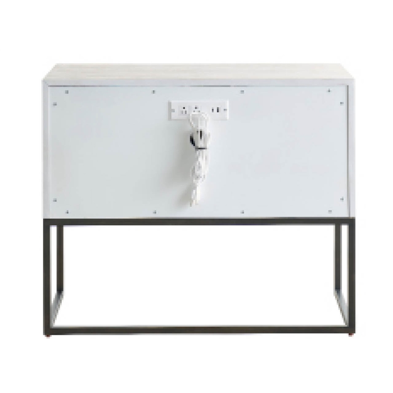 Universal Furniture River Rock Metal Base Nightstand in River Rock