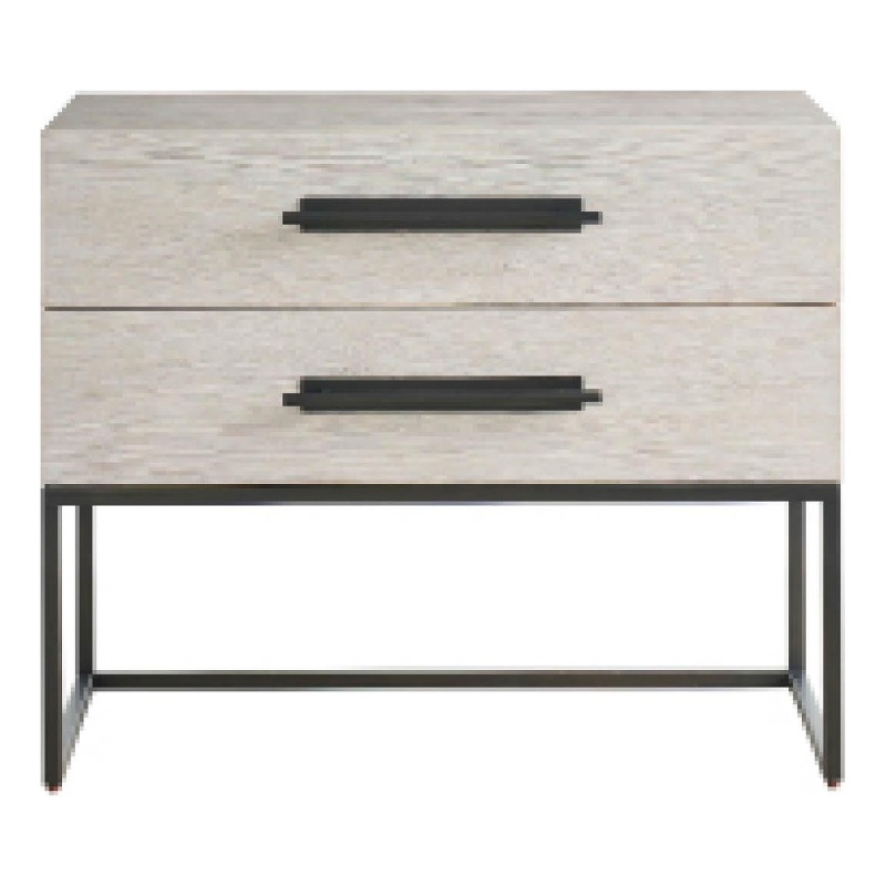 Universal Furniture River Rock Metal Base Nightstand in River Rock